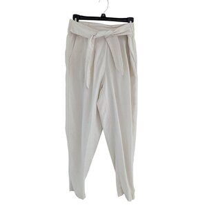 Who What Wear Linen Blend Paperbag Lightweight Pants Women's Size M